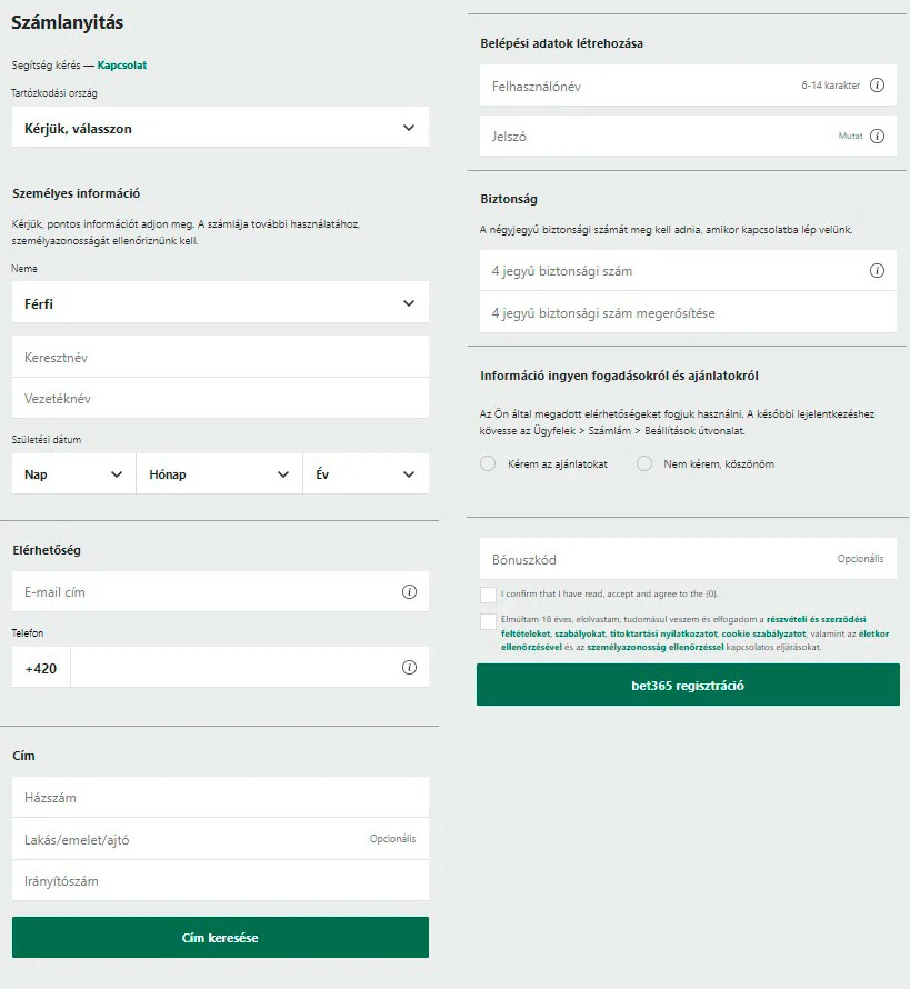 Bet365 regisztráció Bet365 regisztráció